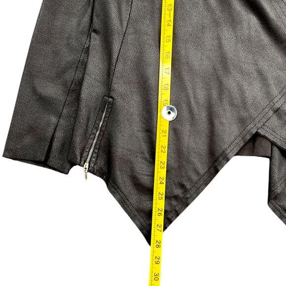 SYMBL VII+ Black‎ Open Front Long Sleeves Asymmetrical Hem Jacket Womens Size S - Picture 7 of 8